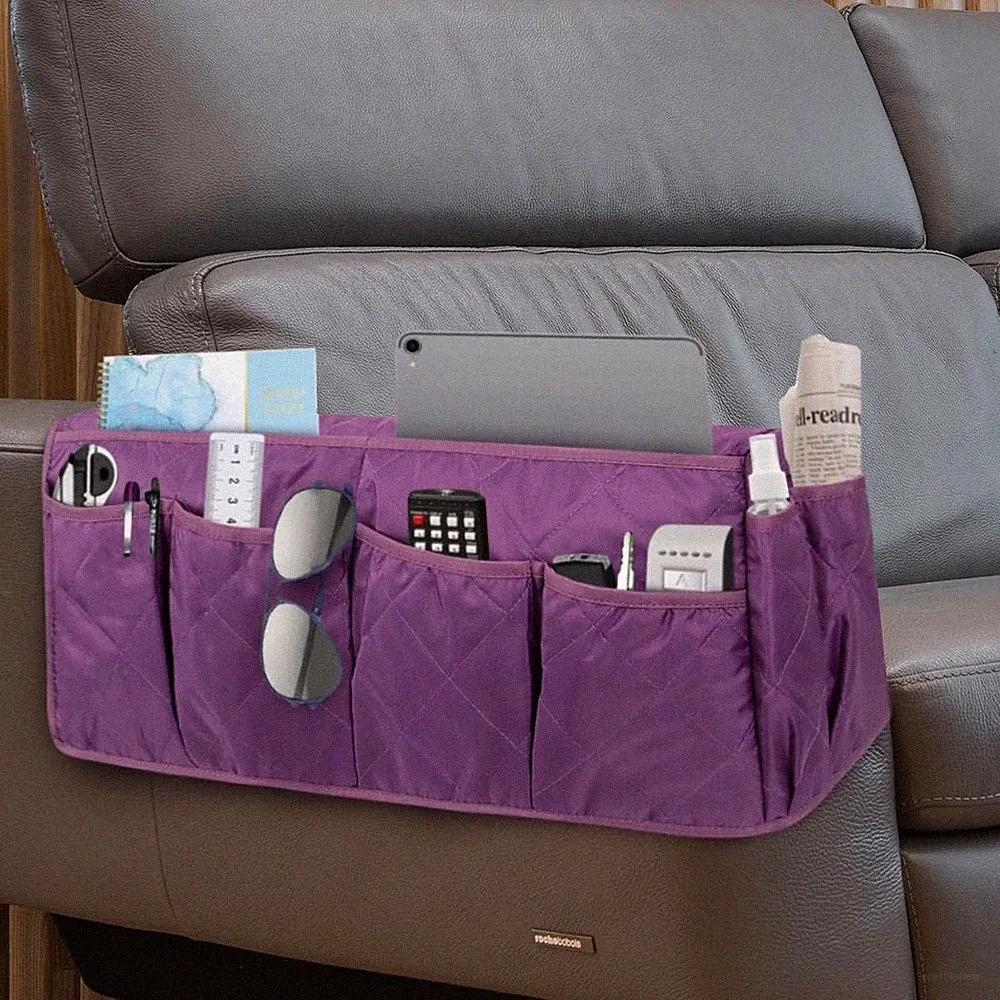 14 Pocket Armrest Organizer TV Remote Holder Caddy For Couch Sofa Recliner Chair