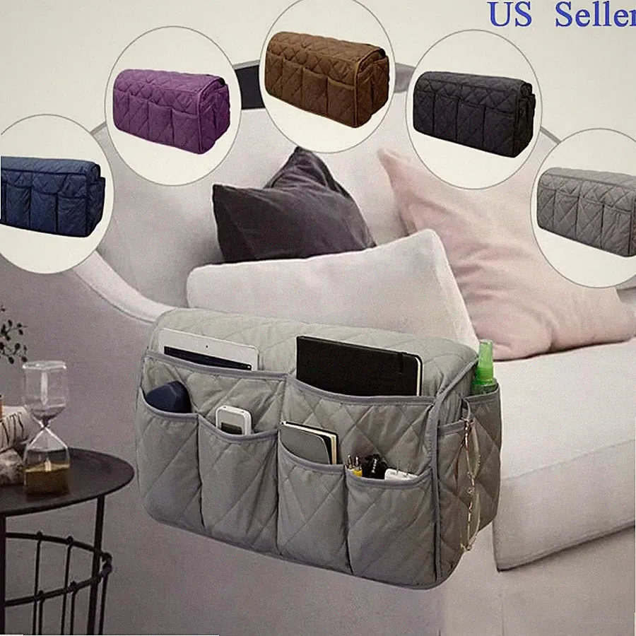 14 Pockets Couch Bag Sofa Recliner Chair Organizer Armrest Remote Holder Caddy