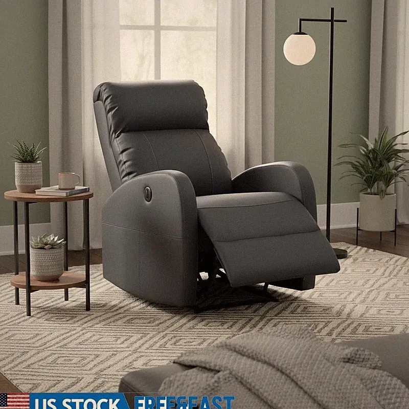 Power Recliner Chair W/ USB Charging Port Electric Reading Armchair Living Room