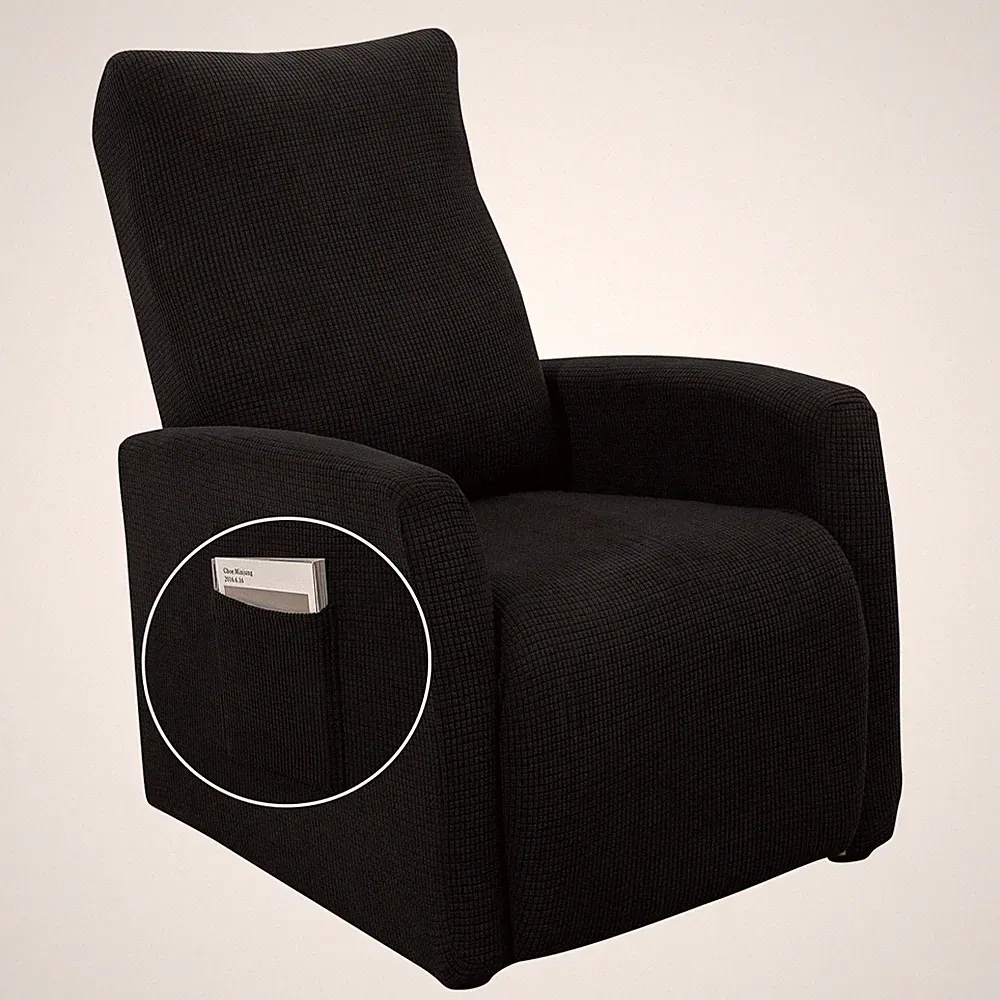 Recliner Chair Cover Jacquard Chair Covers 4 Piece, Small Recliner Sofa Slipc...