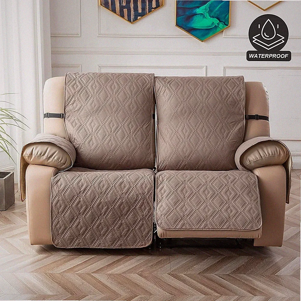 Waterproof non-slip warm recliner set 2 seats, furniture decoration protection